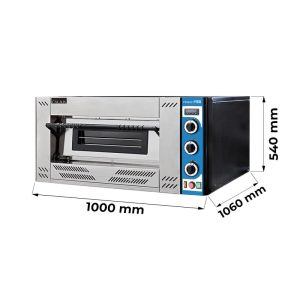 Four à pizza à gaz à chambre simple pour 4 pizzas Ø 30 cm