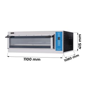 Four à pizza électrique à chambre simple pour 4 pizzas Ø 40 cm | 2 plaques EN 60x40 - série SMART