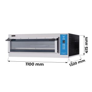 Four à pizza électrique à chambre simple pour 6 pizzas Ø 35 cm | 3 plaques EN 60x40 - série SMART