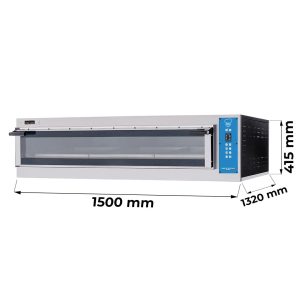 Four à pizza électrique à chambre simple pour 9 pizzas Ø 35 cm | 5 plaques EN 60x40 - série SMART