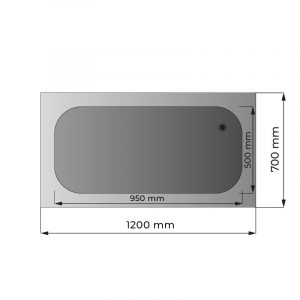 Évier en acier inoxydable avec dosseret L1200xP700xH850 mm - ligne basic – Image 2