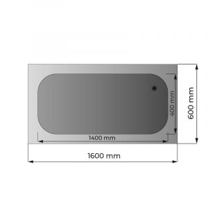 Évier en acier inoxydable avec dosseret L1600xP600xH850 mm - ligne basic – Image 2