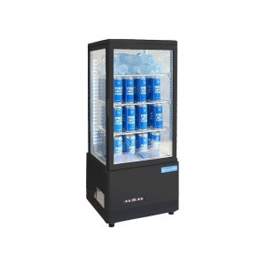 Réfrigérateur à boissons ventilé noir, capacité 78 lt - température de 0°C à +12°C