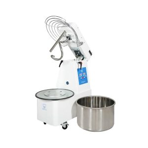 Pétrisseuse à spirale à 2 vitesses avec tête relevable / cuve extractible pour pâte à haute hydratation - capacité 32 lt