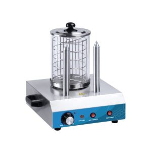 Machine de cuisson de hot-dogs au bain-marie de table avec n° 2 poinçons chauffe-pain - puissance 440 watts