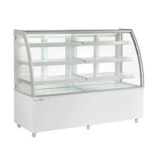 Vitrine d’exposition horizontale ventilée temp +2°C à +8°C L1825xP680xH1420 mm - ligne GAMMA