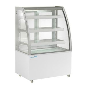 Vitrine d’exposition horizontale ventilée temp +2°C à +8°C L925xP680xH1420 mm - ligne GAMMA