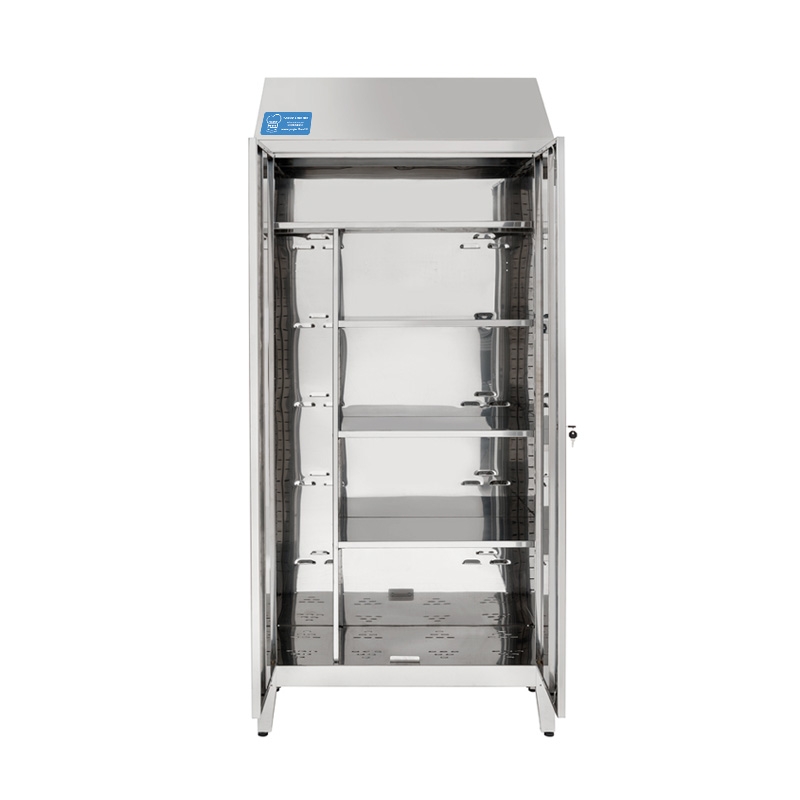 Armoire porte-balais en acier inox 430 à deux portes - L950xP400xH2150 mm