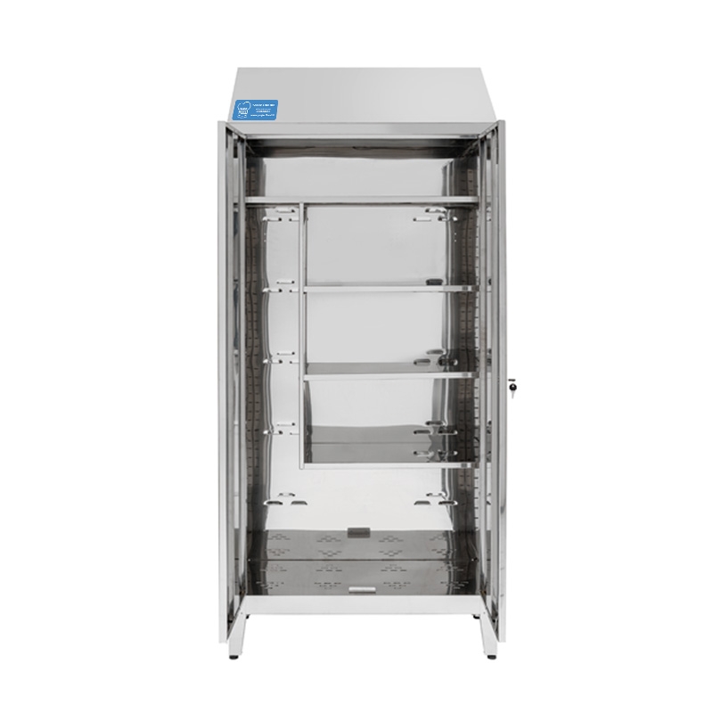 Armoire porte-balais pour tire-eau en acier inox 430 à deux portes - L950xP400xH2150 cm