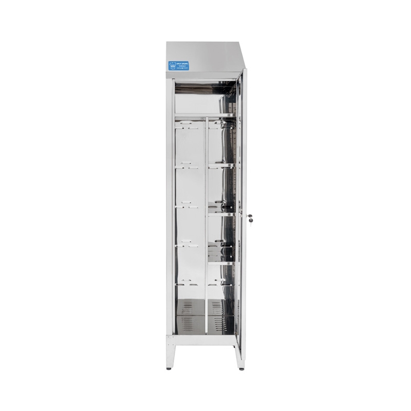 Armoire porte-balais en acier inox 430 à une porte - L500xP500xH2150 mm
