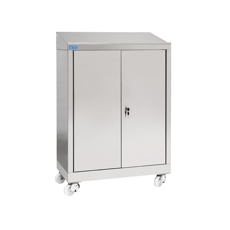 Porte-livre armé en acier inox 304 à deux portes -  L800xP400xH1150 mm