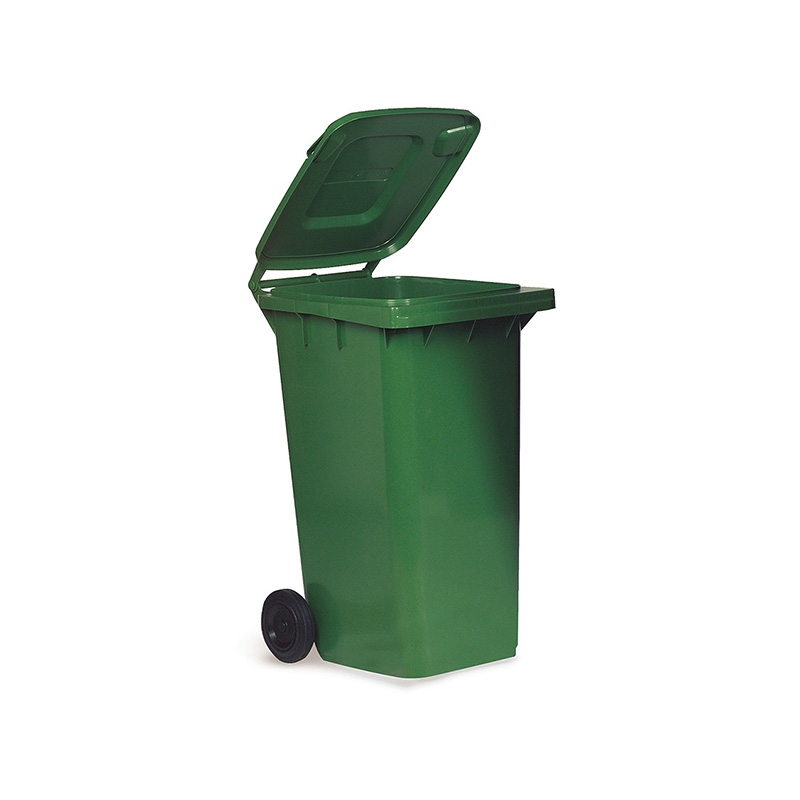 Poubelle pour tri sélectif couleur vert - 120 litres