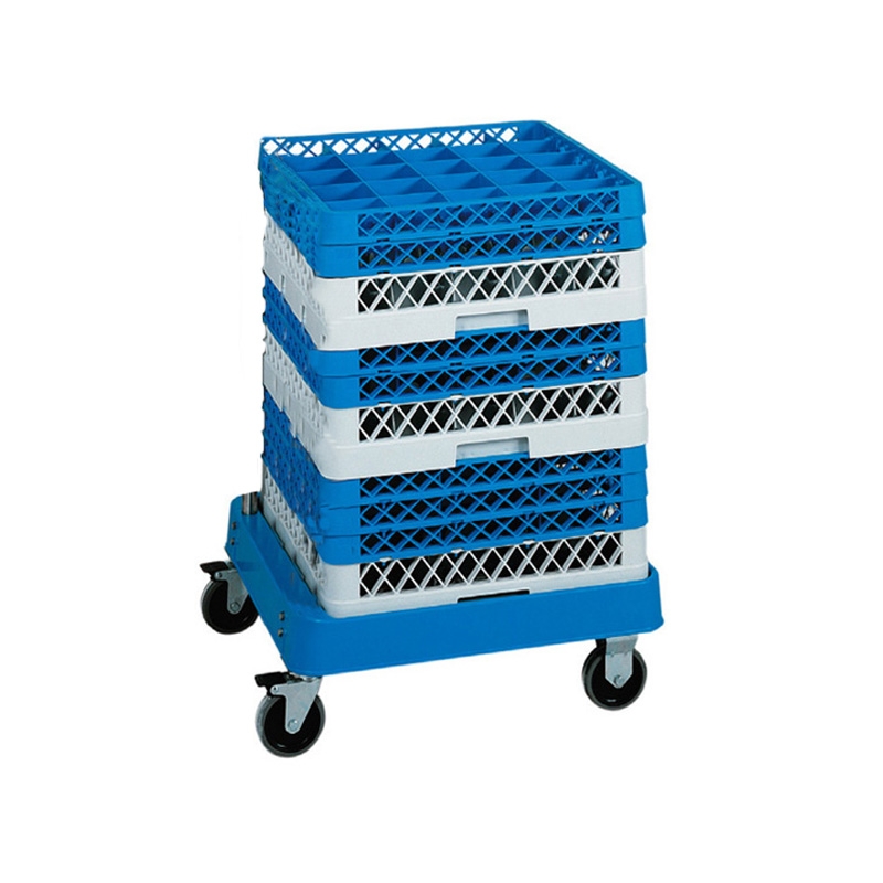 Chariot porte-paniers pour lave-vaisselle sans poignée, cuve en abs