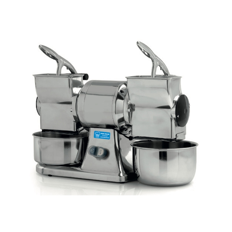 Râpe triphasée double électrique professionnelle, production horaire 70 kg