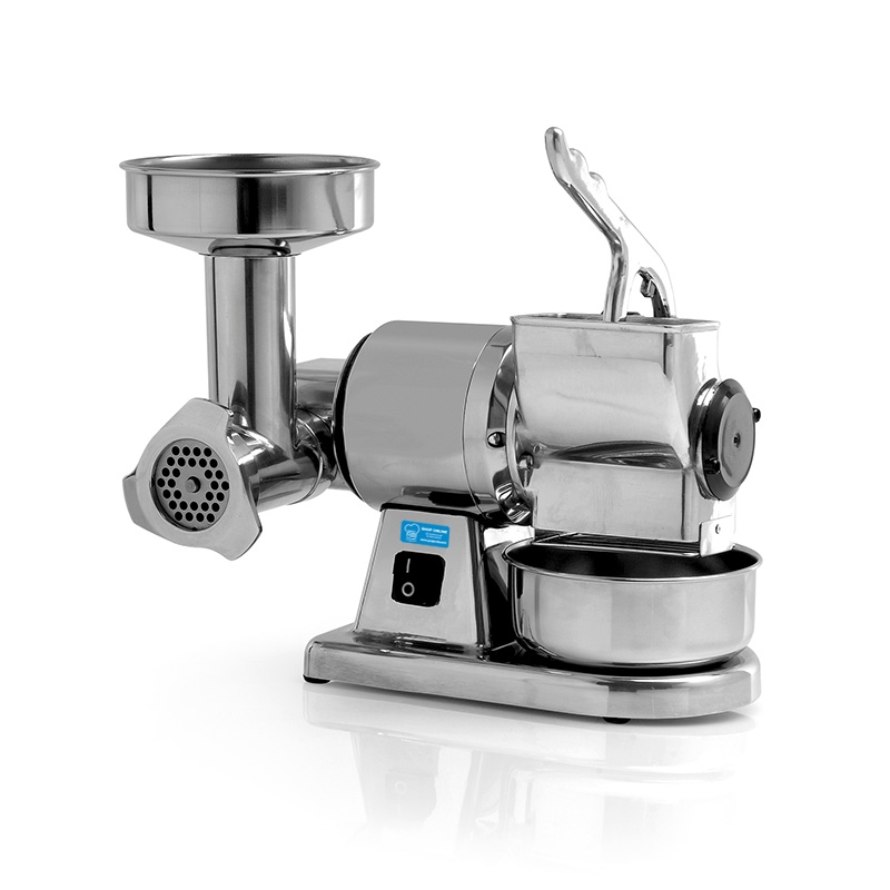 Hachoir à viande et râpe monophasé, groupe de broyage en aluminium alimentaire, production de hachoir à viande 15 kg/h