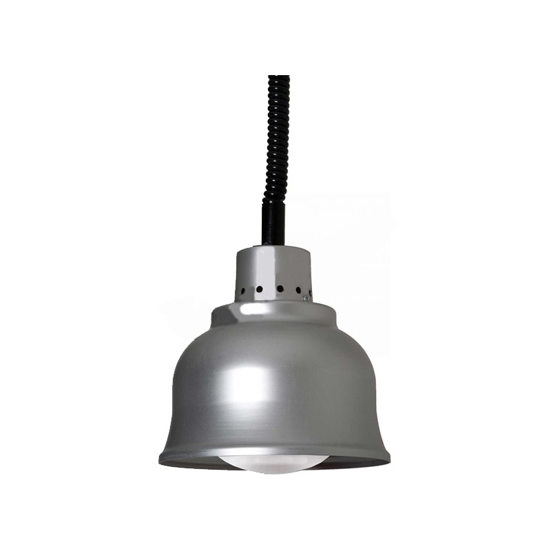 Lampe chauffante en aluminium avec lumière blanche - diamètre 225 mm