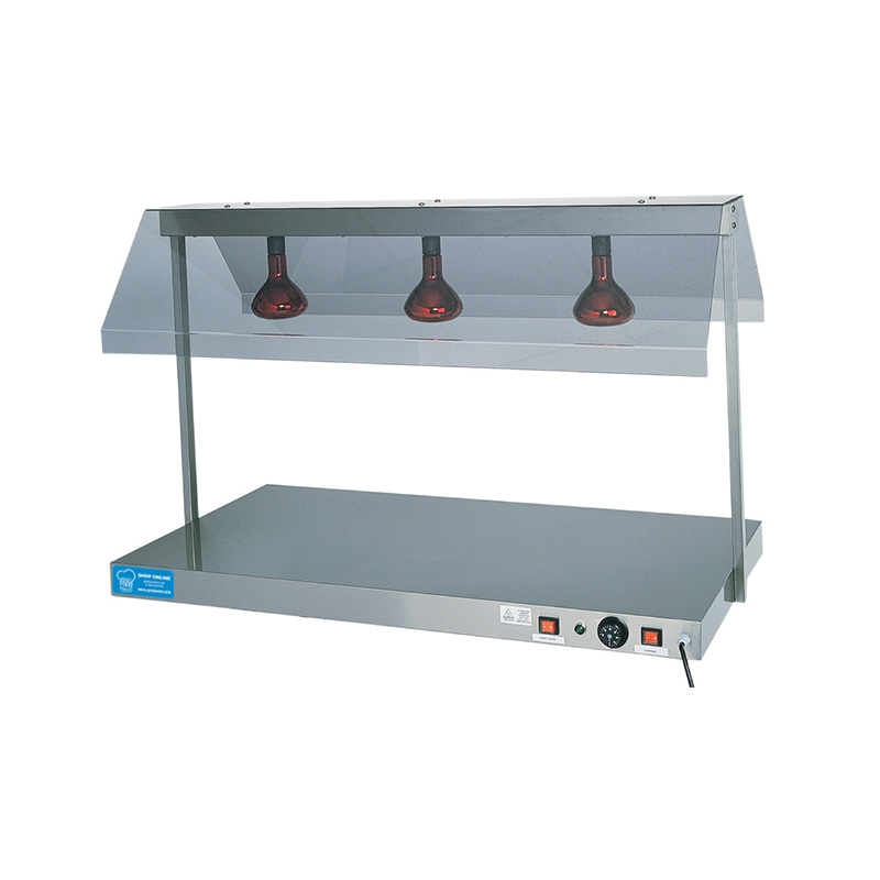 Plancher chaud avec lampe avec 2 lampes à rayons infrarouge L1270xP680xH800 mm