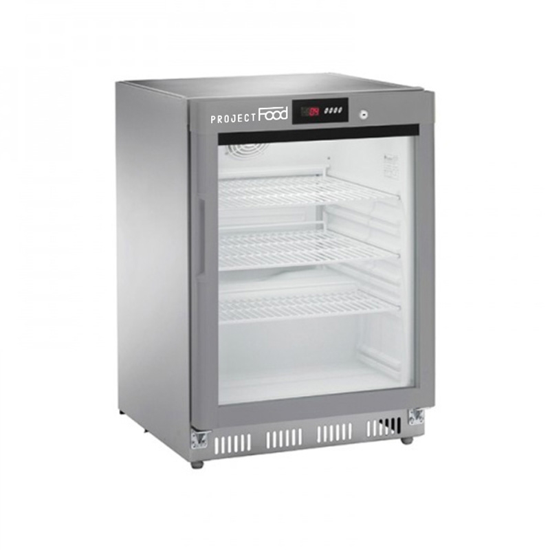 Armoire réfrigérée premium en ABS température de+2°C à +8°C avec unité de commande digitale et porte en verre - capacité 140 lt