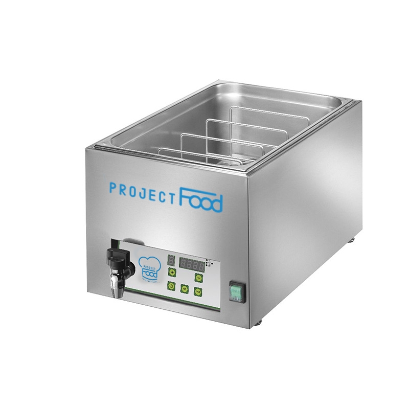 Cuve de cuisson sous vide à basse température de 25 litres avec commandes numériques et robinet - puissance 2000 watts