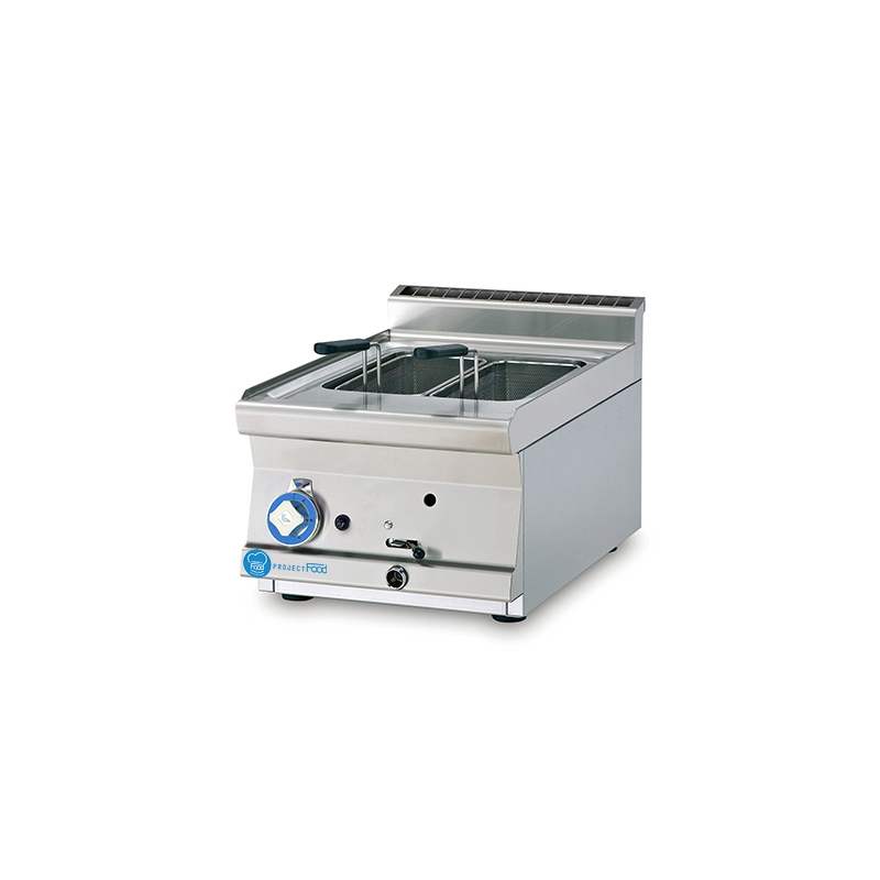 Cuiseur à pâtes professionnel de table à gaz avec cuve simple de 13 litres