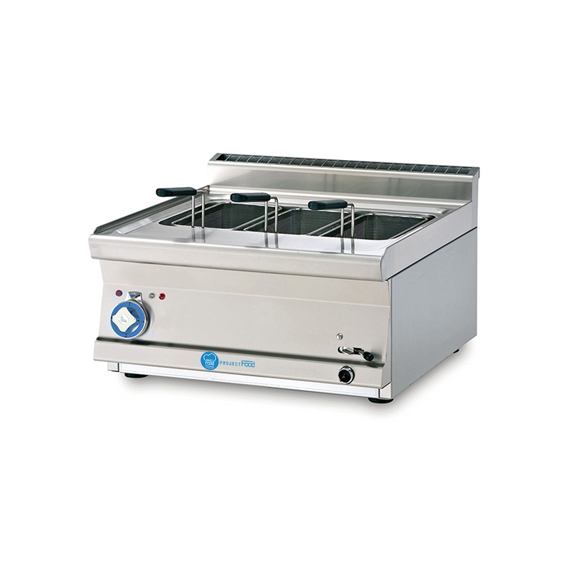 Cuiseur à pâtes professionnel de table électrique avec cuve simple 25 lt