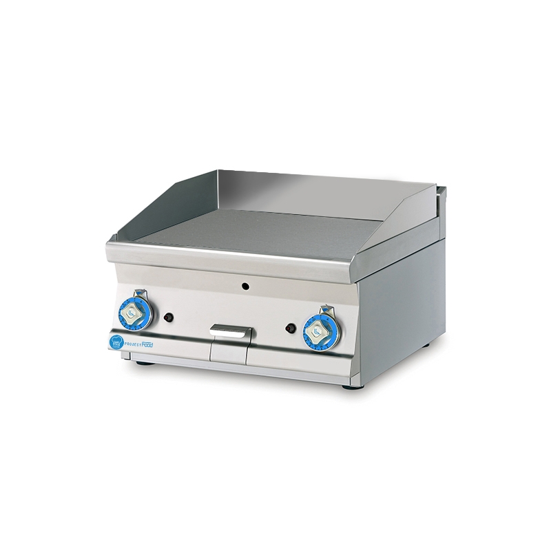 Fry-Top professionnel de table électrique avec plaque double lisse