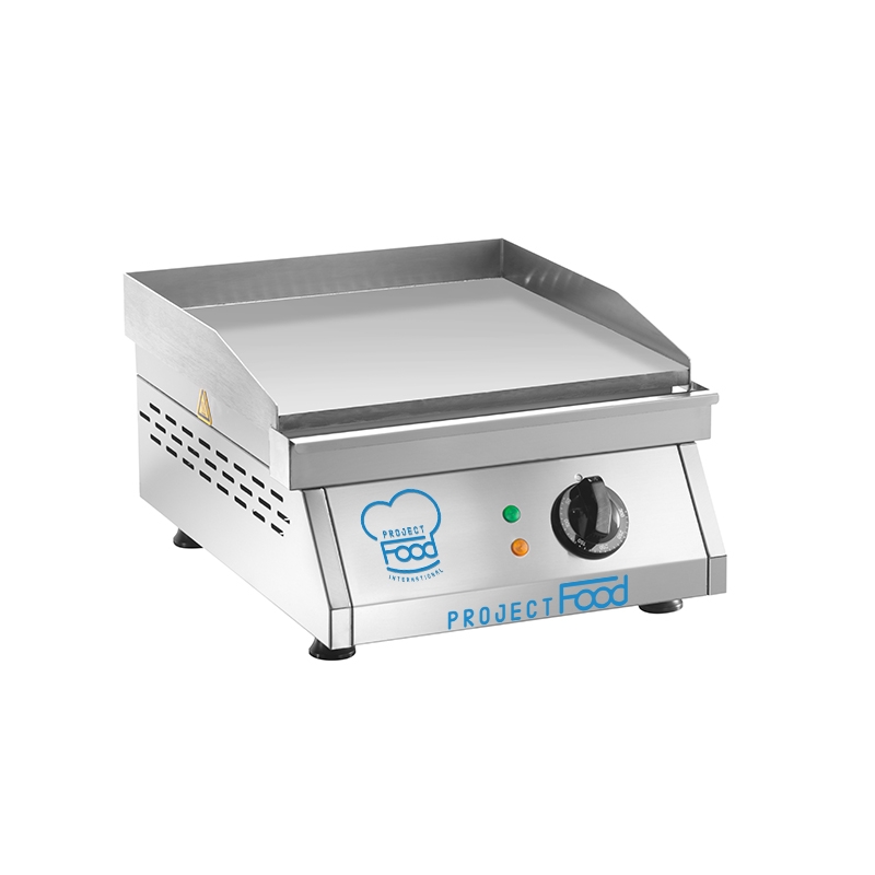 Fry top électrique de table à zone de cuisson unique avec plaque lisse - puissance 3000 watts