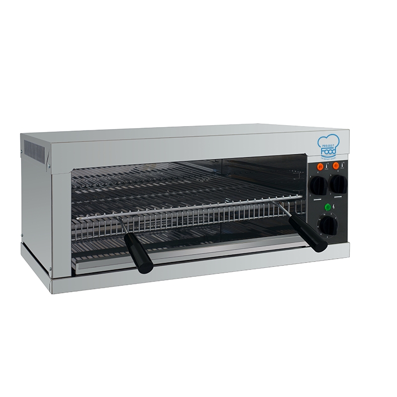 Toaster professionnel avec grille en acier et résistances à quartz - puissance 2800 watts