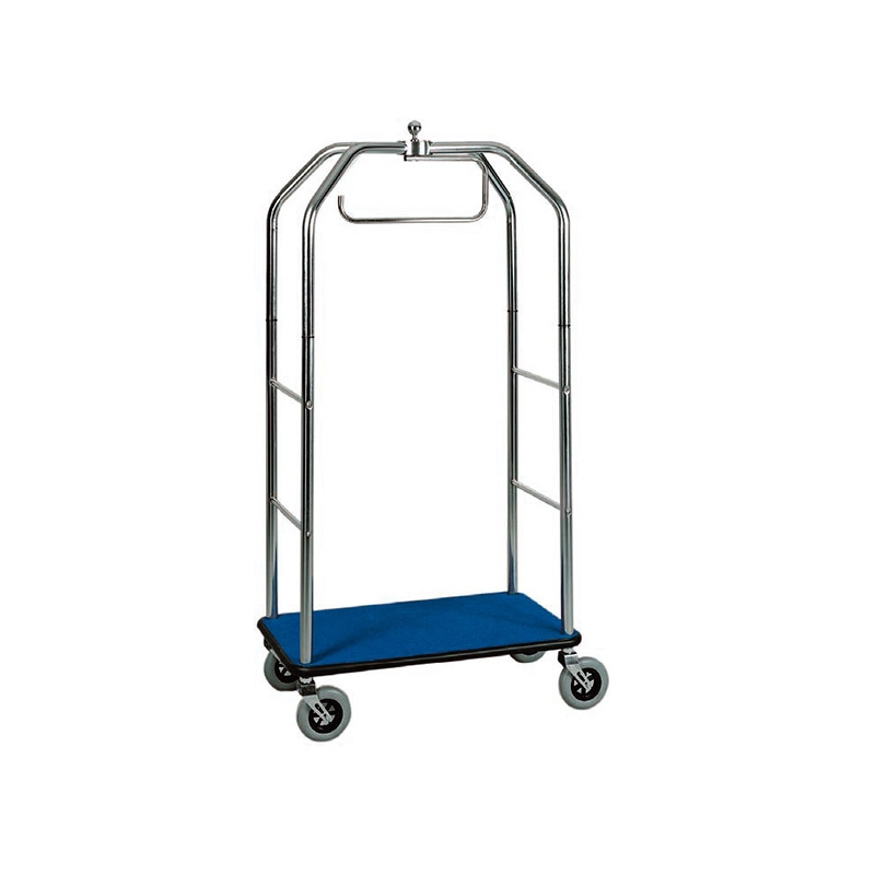 Chariot porte-valises avec cintres en Acier Laitonné 950x550x1900 mm