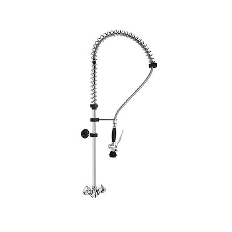 Groupe douche de prélavage H 100 cm avec double commande à fixer au èvier