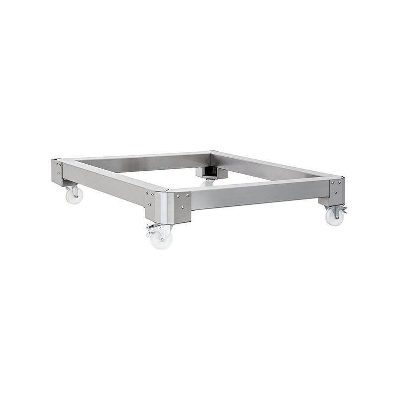 Support de four en acier inox avec des roues - dim. L1100xP1200xH270 mm