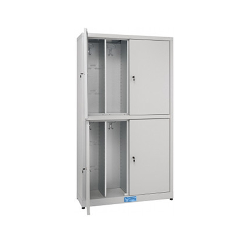 Armoire vestiaire en zinc plastifié à quatre portes - L800xP400xH1800 mm