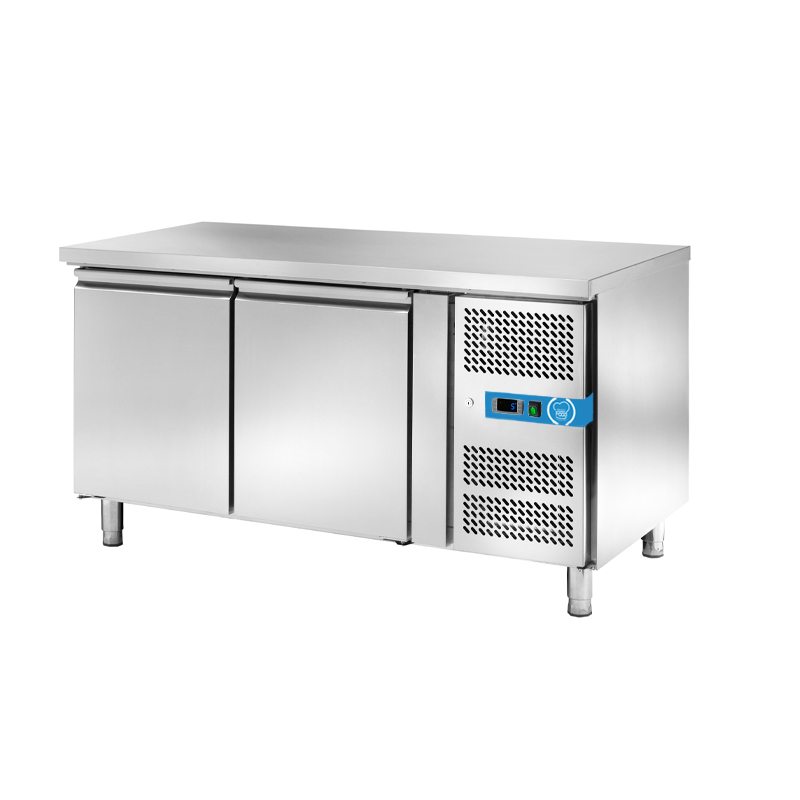 Table réfrigérée avec n° 2 portes sans dosseret température de -18°C à -22°C - profondeur 60 cm
