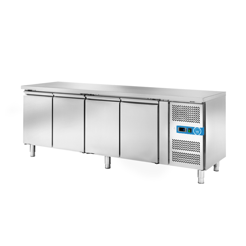 Table réfrigérée avec n° 4 portes sans dosseret température de -18°C à -22°C - profondeur 60 cm
