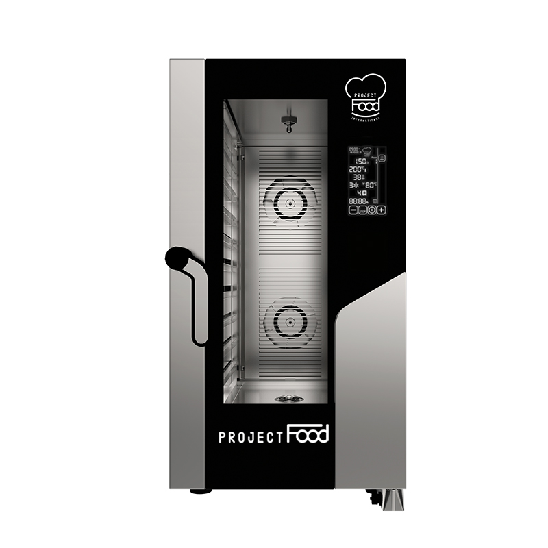 Four gastronomique électrique compact combiné convection vapeur pour 10 plaques GN 1/1 - commandes tactiles de base