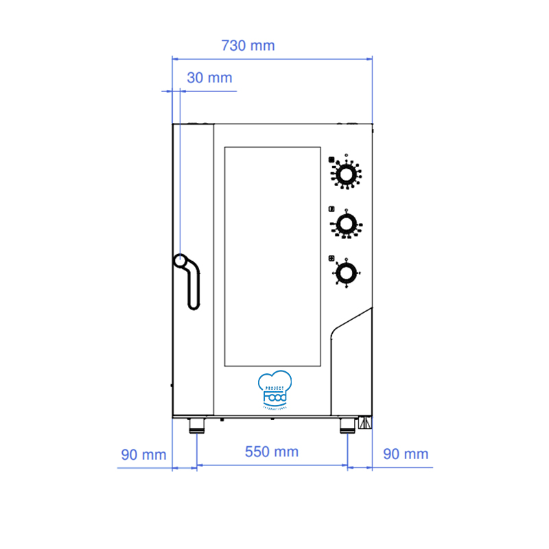 Four Gastronomique électrique Combiné Convection Vapeur Pour 11 Plaques