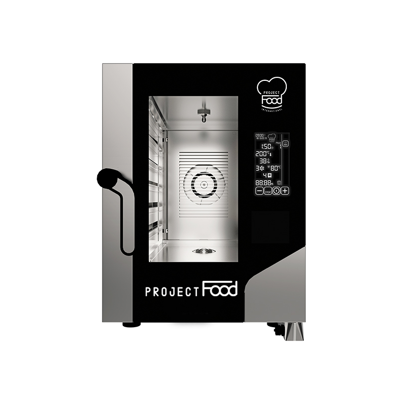 Four gastronomique électrique compact combiné convection vapeur pour 6 plaques GN 2/3 - commandes tactiles de base