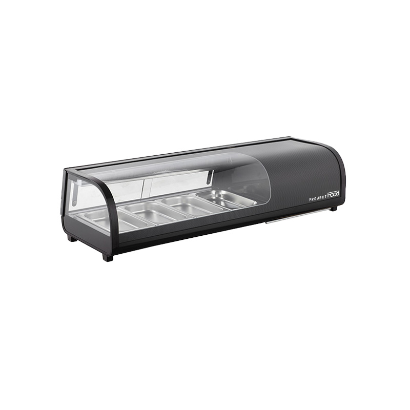 Vitrine réfrigérée pour sushi complète de 4 bassines GN 1/3 - température de 0°C à +12°C