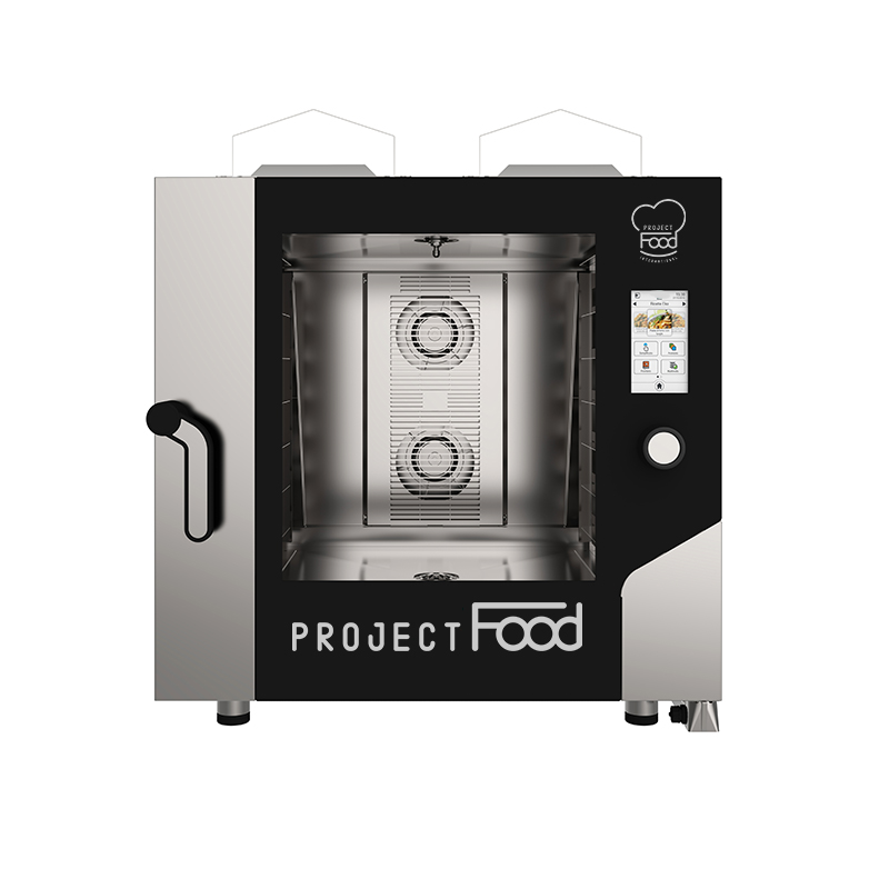 Four gastronomique à gaz avec wi-fi combiné convection vapeur pour 6 plaques EN 60x40 - commandes entièrement tactiles