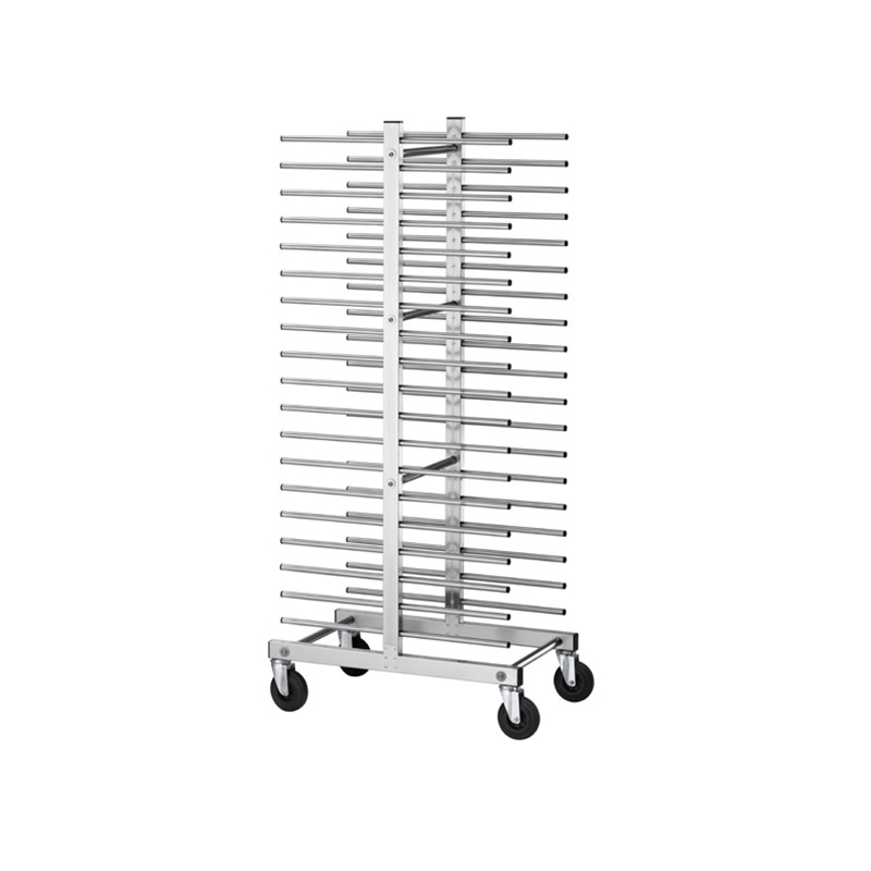 Chariot à plaques en acier inox pour 40 plaques GN 1/1 ou 600x400 mm L510xP800xH1770 mm