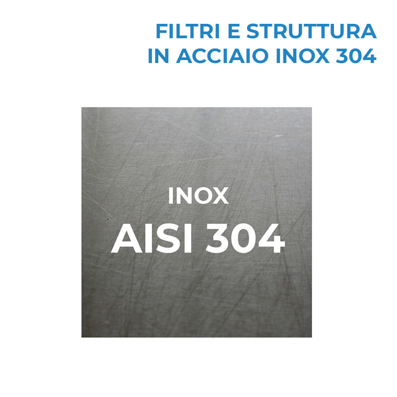 Supplément pour hotte en acier inox 304