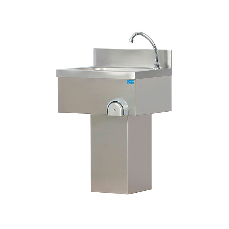 Lave-mains avec commande au genou à accrocher au mur L500xP400xH800 mm