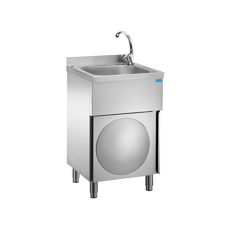 Lave-mains sur meuble avec porte battante L500xP500xH850 mm Cuve L400xP400xH250 mm