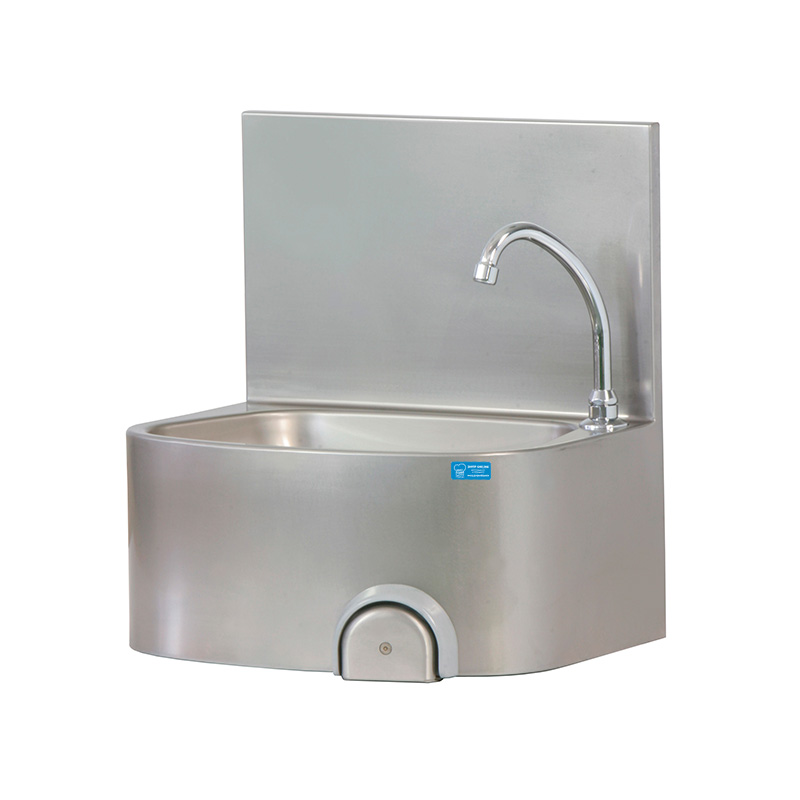 Lave-mains avec commande au genou à accrocher au mur L480xP350xH530 mm