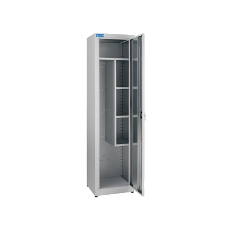 Armoire porte-balais en zinc plastifié à une porte - L450xP400xH1800 mm