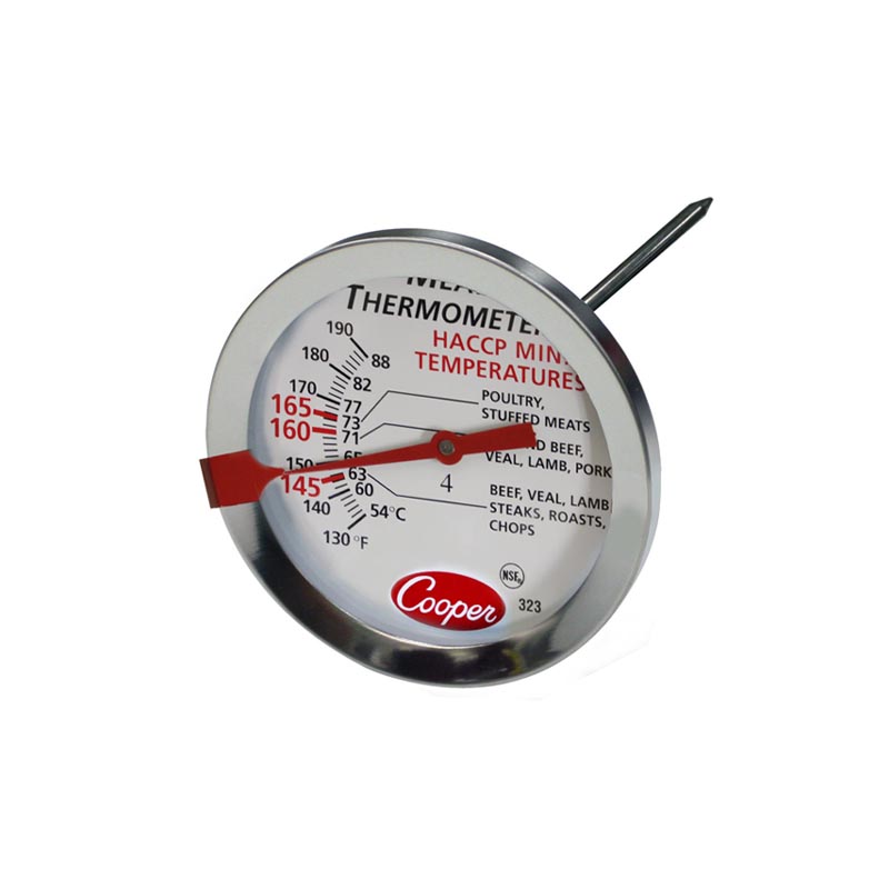 Thermomètre mécanique pour viande et poisson, température +54°C à +85°C