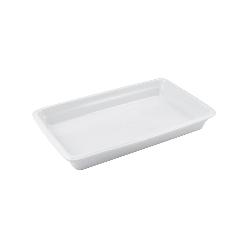 Bassine en porcelaine pour four format GN 1/1 - hauteur 65 mm