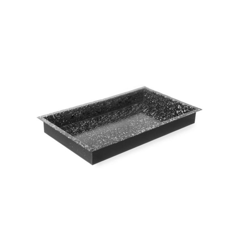 Plaque émaillée en acier inox AISI 304 format GN 1/1 - hauteur 65 mm