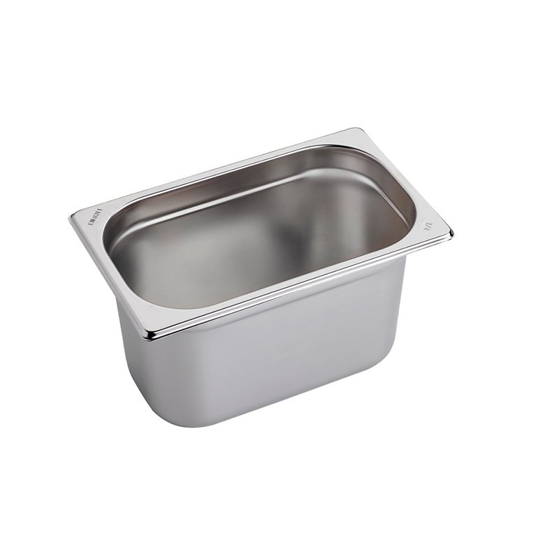 Bassine en acier inox format GN 1/4 - hauteur  150 mm