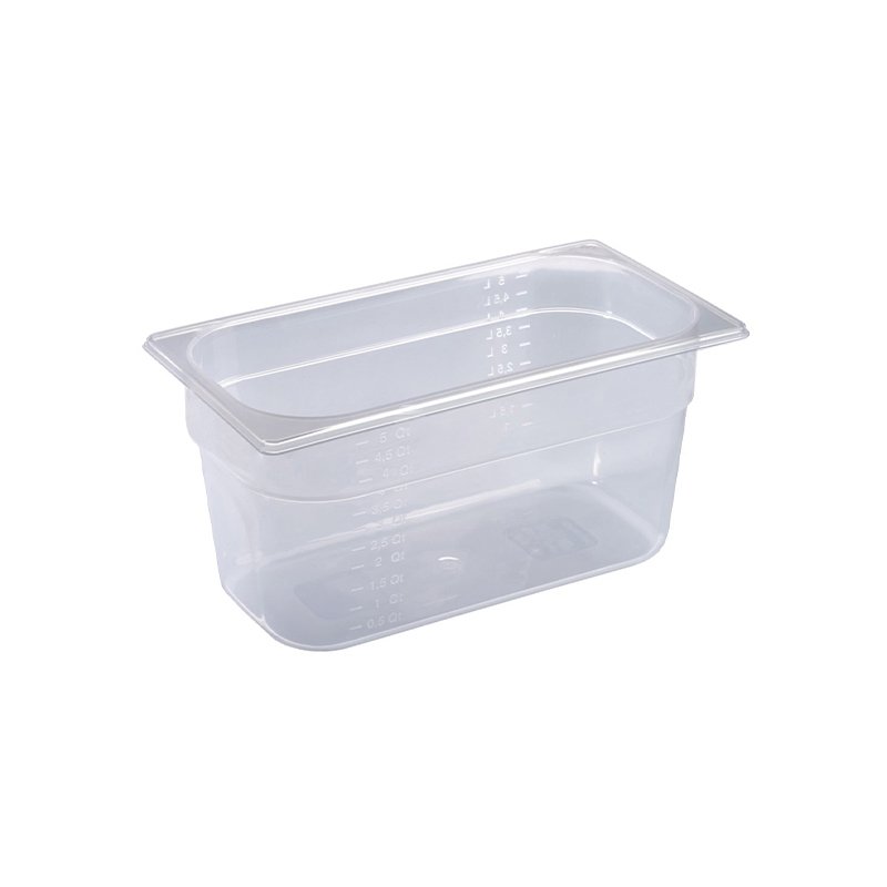 Bassine en polypropylène format GN 1/4 - hauteur 150 mm
